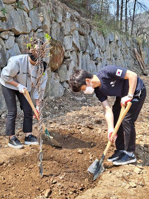 매년 4월과 10월 탈북 청년들은 나무심기 행사를 통해 ‘10년 뒤 나에게 쓰는 편지’를 타임캡슐에 밀봉해 땅에 묻고 있다.