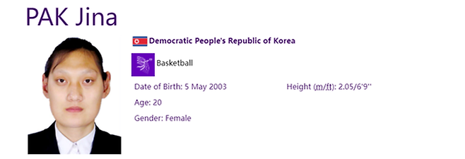 ▲ 북한 여자농구 센터 박진아가 항저우 아시안게임 조별리그 1차전에서 51점을 쏟아붓는 놀라운 득점력을 뽐냈다. ⓒ 항저우AG 마이인포 갈무리