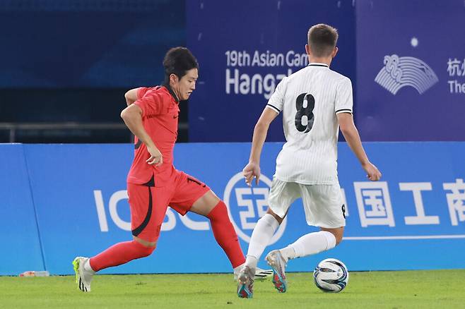 ▲ 선발 출전한 이강인은 프리롤로 한국 공격을 이끌었다. ⓒ연합뉴스