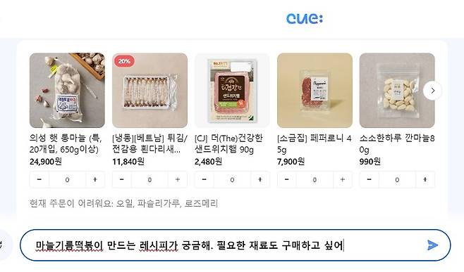 네이버 생성형 AI 검색서비스인 '큐:(Cue:)'.[사진=뉴시스]