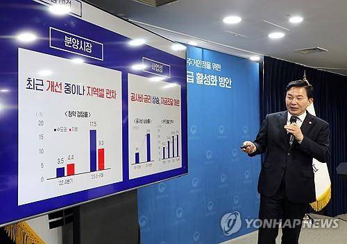주택공급 활성화 방안 설명하는 원희룡 국토
    (서울=연합뉴스) 배재만 기자 = 원희룡 국토교통부 장관이 26일 오후 정부서울청사에서 '국민 주거 안정을 위한 주택공급 활성화 방안'에 대해 설명하고 있다. 2023.9.26
    scoop@yna.co.kr
(끝)