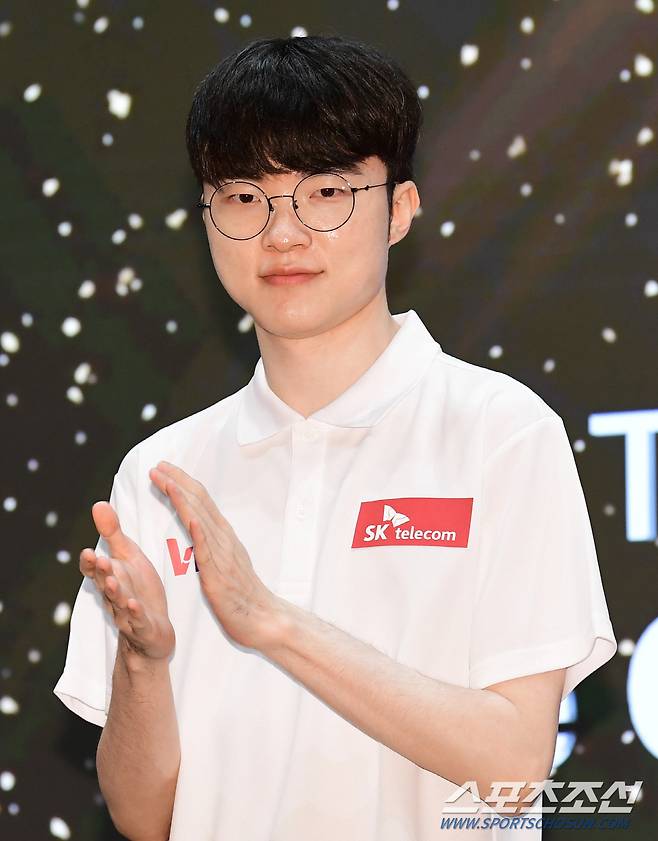 30일 오후 서울 중구 을지로 SK텔레콤 본사에서 SKT가 후원하는 'Team SK 항저우아시안게임 출정식'이 열렸다. 포즈를 취하고 있는 Team SK 대표팀 이상혁. 을지로=송정헌 기자songs@sportschosun.com/2023.08.30/