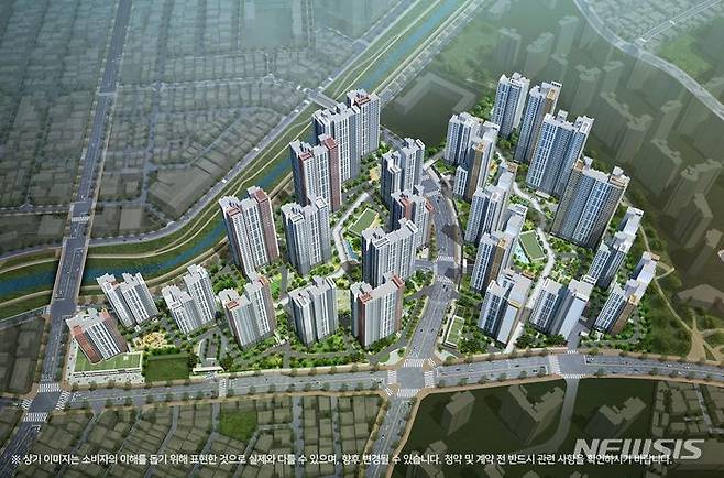[서울=뉴시스] 트리우스 광명 조감도.