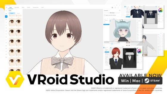 마우스 클릭 몇 번으로 버추얼 캐릭터를 제작할 수 있는 서비스. 사진 브이로이드 스튜디오