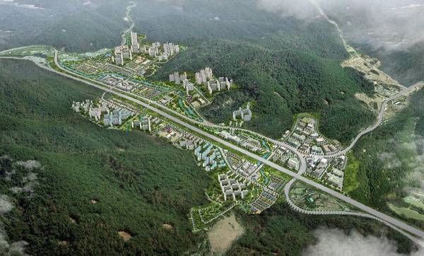 경남 양산 사송신도시 조감도. 국제신문DB