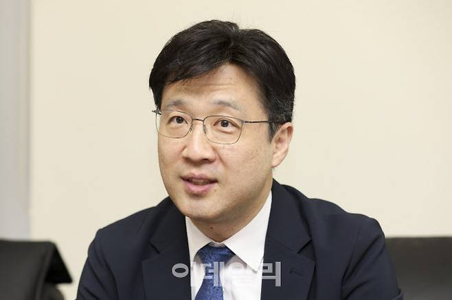 [이데일리 이영훈 기자] 박지훈 한국산업기술기획평가원 전략기획단 PD가 이데일리와 인터뷰를 진행하고 있다.