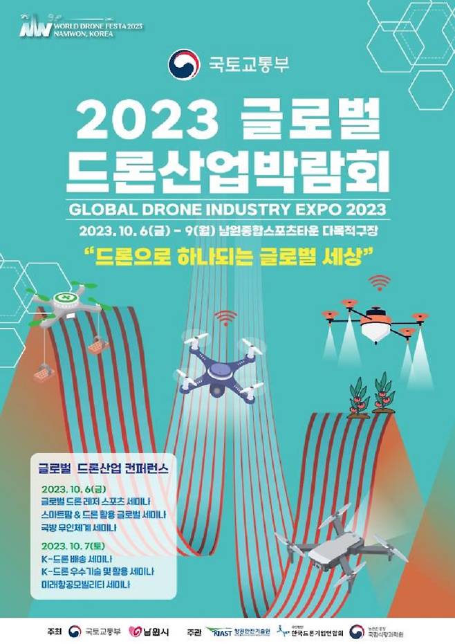2023 글로벌 드론산업 박람회 & 콘퍼런스 포스터.(사진=국토교통부)