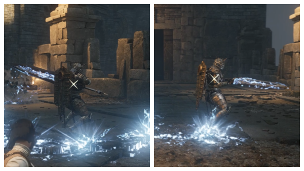 - 대검을 들고 있는 모션에 따라 연계 패턴이 달라진다