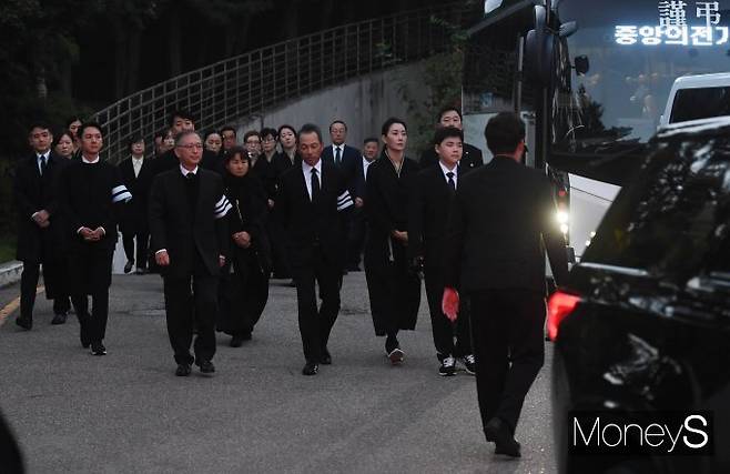 고 강신호 동아쏘시오그룹 명예회장의 발인/사진=장동규 기자