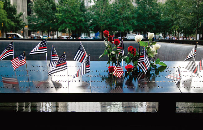 9·11테러 희생자를 추모하고자 건립한 9·11 메모리얼 파크. [GETTYIMAGES]