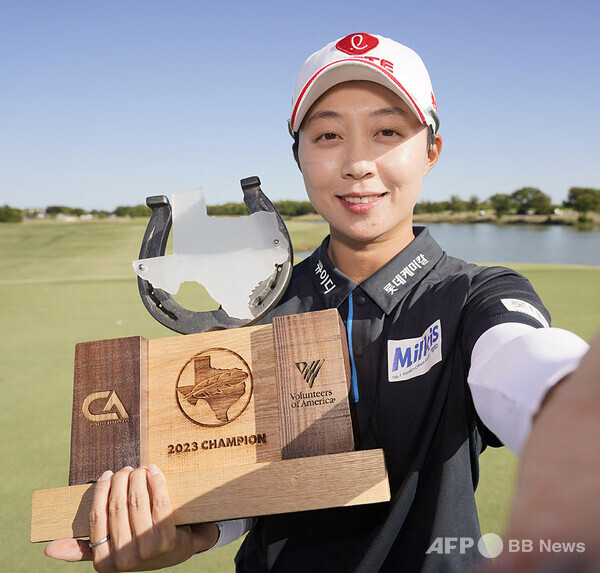 2023년 미국여자프로골프(LPGA) 투어 어센던트 LPGA 베너피팅 볼런티어스 오브 아메리카 대회 우승을 차지한 김효주 프로. 사진제공=ⓒAFPBBNews = News1