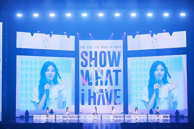 K-pop girl group Ive holds its first concert, "Show What I Have," at Seoul's Jamsil Arena on Saturday. (Starship Entertainment)