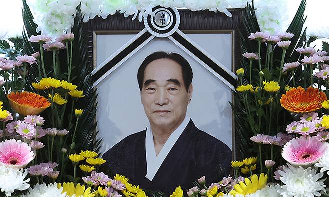 서울 용산구 순천향대학교병원 장례식장에 마련된 박종환 전 국가대표팀 감독의 빈소. 연합뉴스