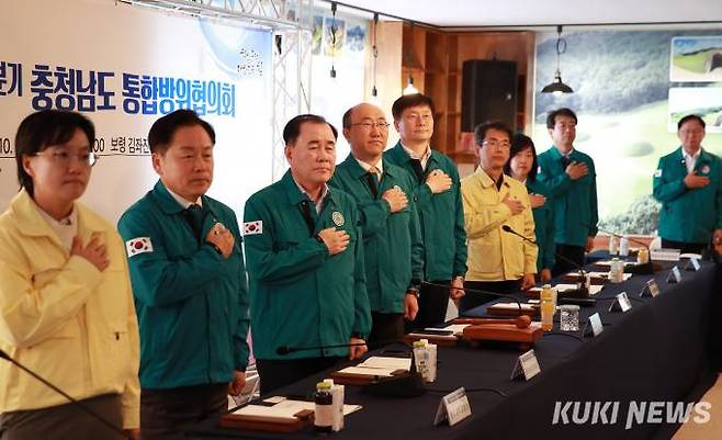 충남도는 11일 보령 김좌진과학화예비군훈련장에서 ‘2023년도 4분기 통합방위협의회’를 개최했다.