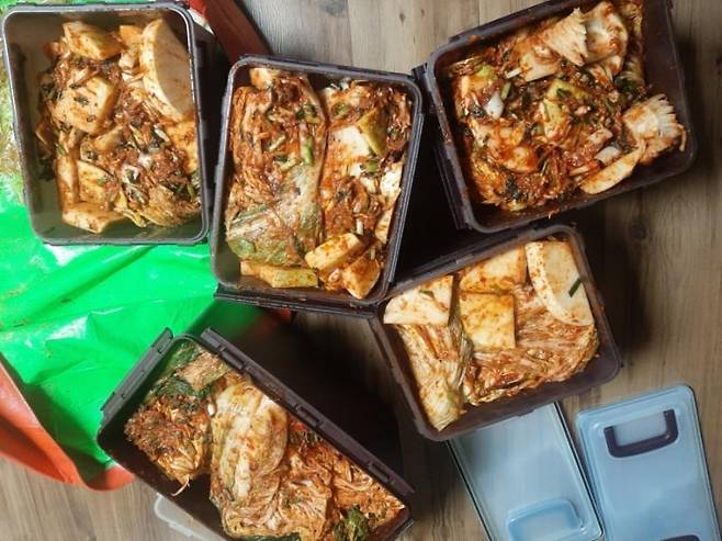 가정집에서 김장을 마친 모습 [촬영 성혜미]