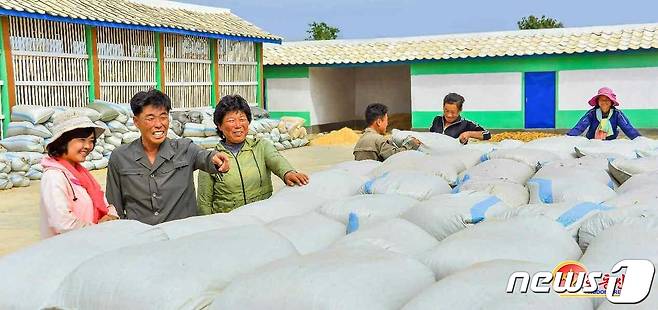 (평양 노동신문=뉴스1) = 북한 노동당 기관지 노동신문은 12일 삼천군 보령농장을 조명하면서 "올해 농사를 성과적으로 결속할 열의에 넘쳐 있다"라고 보도했다. [국내에서만 사용가능. 재배포 금지. DB 금지. For Use Only in the Republic of Korea. Redistribution Prohibited] rodongphoto@news1.kr