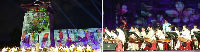 2막 공연 ‘기록에서 기억으로’를 선보이는 경기 시나위오케스트라와 동양고주파밴드 / 사진=김혜성 여행+ 기자