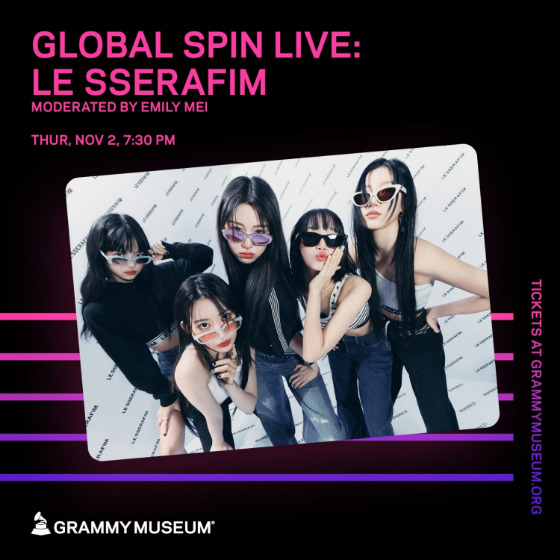 그룹 르세라핌(LE SSERAFIM)./사진=그래미 뮤지엄(GRAMMY Museum)