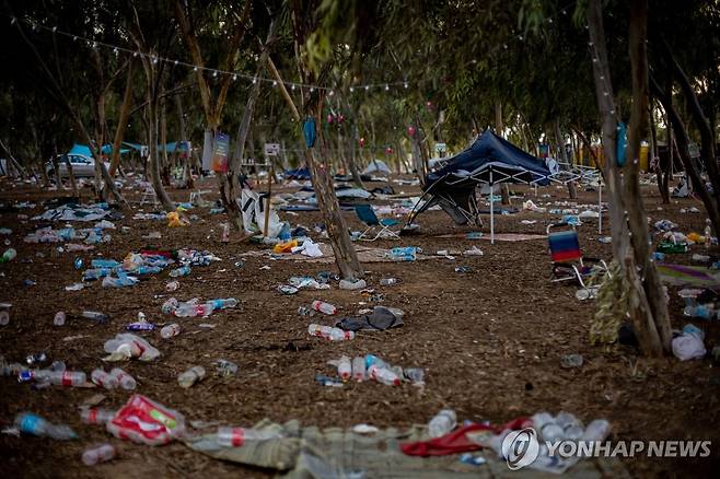 하마스 습격에 대규모 민간인 참사가 발생한 음악축제장 [EPA 연합뉴스 자료사진. 재판매 및 DB 금지]