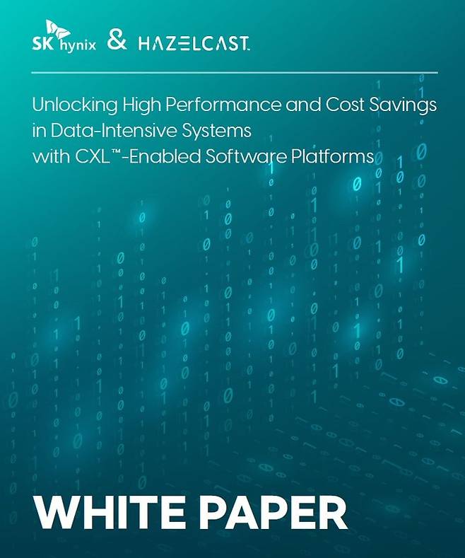 [서울=뉴시스]17일 업계에 따르면 SK하이닉스는 최근 데이터 처리 플랫폼 기업인 헤이즐캐스트(HazelCast)와 협력해 CXL 기술 적용 사례에 대한 백서(Whitepaper)를 발간했다. photo@newsis.com *재판매 및 DB 금지