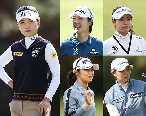 2023년 한국여자프로골프(KLPGA) 투어 신설 대회 상상인·한국경제TV오픈에 출전하는 이예원, 박지영, 박민지, 김수지, 이다연 프로. 사진제공=KLPGA