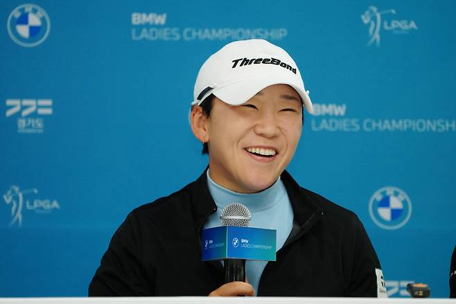 국내 유일 LPGA투어 BMW 레이디스챔피언십 공식 기자회견에 참석한 신지애