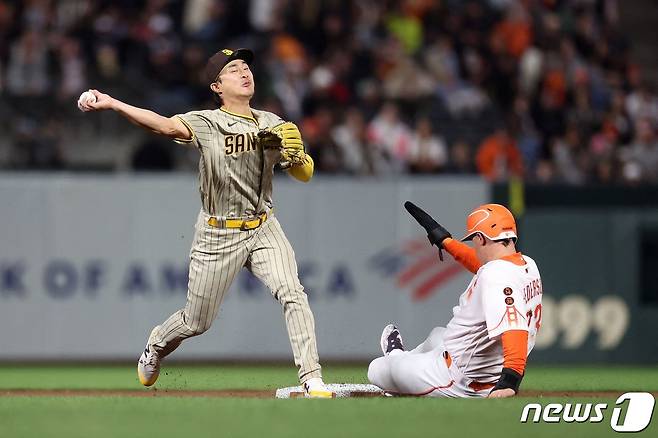 2023시즌 메이저리그 골드글러브 후보에 오른 김하성. ⓒ AFP=뉴스1