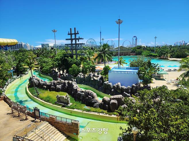 중국 하이난 오션 파라다이스 워터파크는 2021년 12월 오픈한 신상 리조트다.  사진|강석봉 기자