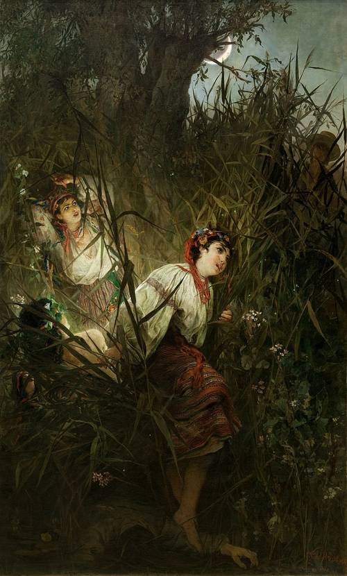 자허 마조흐는 우크라이나 출신 어머니로부터 민속 신화에 관한 이야기를 들으며 자랐다. 이는 그의 소설 속에 그대로 녹아 있다. 사진은 우크라이나 신화 속 장면을 그린 삽화.