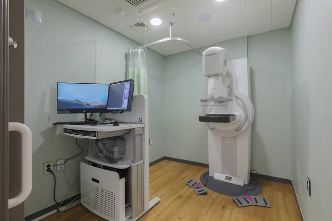 256채널급 저통증 유방 촬영기. 검진은 다양한 검사 기기를 통해 검사가 이뤄진다. 검사 기기의 성능이 낮다면 병변을 제대로 발견하지 못하거나 의사에게 충분한 정보를 주지 못해 정확한 검진이 어려울 수 있다.