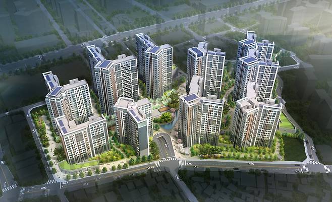 서울 마포구 공덕1구역을 재건축한 마포자이힐스테이트(가칭) 조감도. [서울시 정비사업 정보몽땅 갈무리]