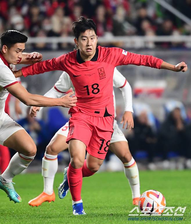 17일 수원월드컵경기장에서 열린 축구 국가대표팀과 베트남의  친선전, 

이강인 

수원=최문영 기자deer@sportschosun.com /2023.10.17/