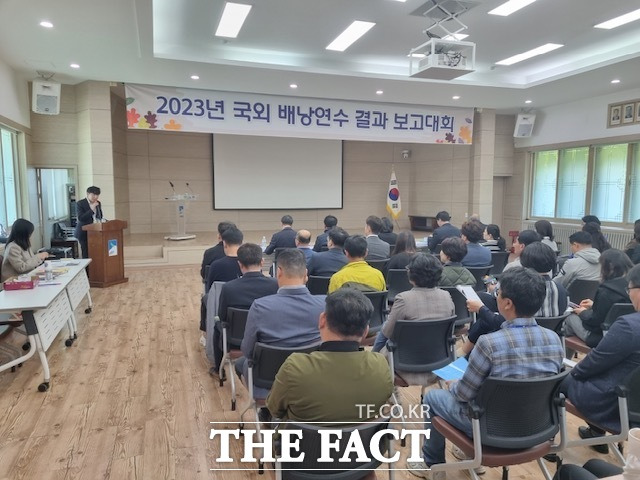 전남 구례군은 20일 군청 대회의실에서 ‘2023년 국외 배낭연수 결과 보고대회’를 개최했다고 26일 밝혔다./구례군