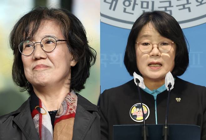 박유하 교수(왼쪽)과 윤미향 의원 /사진= 연합뉴스