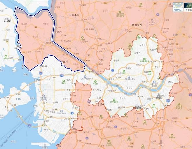 경기 김포시 위치도.|연합뉴스 제공