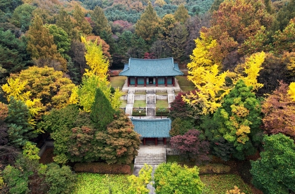 챗GPT가 추천한 서울 관악구 낙성대공원 내 안국사 주변 단풍 풍경. 관악구 제공