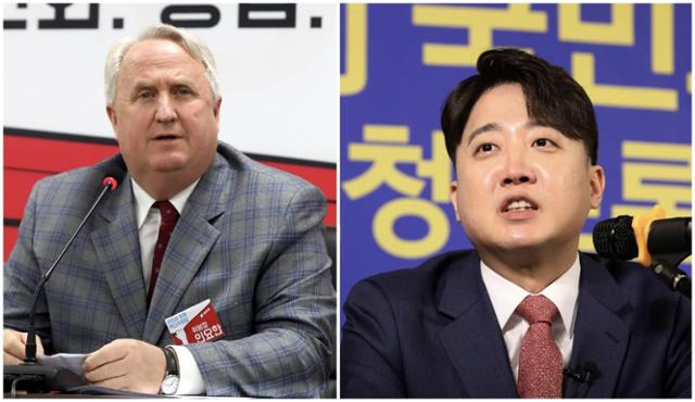 인요한 국민의힘 혁신위원장(왼쪽)과 이준석 전 국민의힘 대표. 뉴시스, 뉴스1