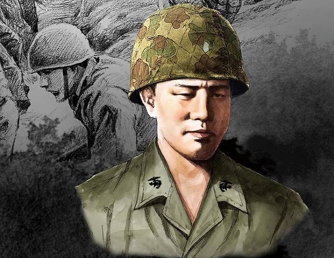 전쟁기념사업회가 선정한 ‘11월의 호국인물’ 김용호 해병 중위(1929∼1952). 국가보훈부 제공