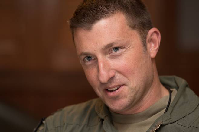 미8전비 부단장 제프리 D.슐먼 대령. /고운호 기자