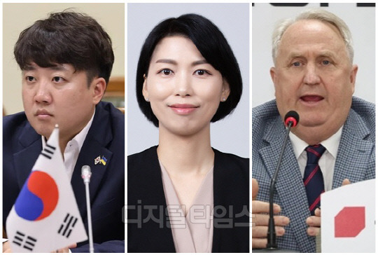 (왼쪽부터) 이준석 전 국민의힘 대표, 김정화 전 대통령직인수위원회 기획·조정분과 상임자문위원, 인요한 당 혁신위원장. <디지털타임스 DB, 연합뉴스>