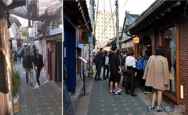 평일 오후에도 익선동 골목골목에는 사람들이 넘쳐났다 (사진=집코노미)