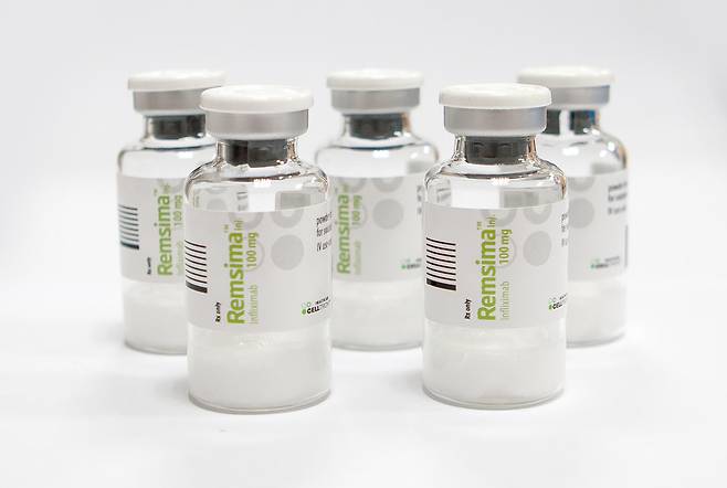 Celltrion's biosimilar infliximab Remsima vials (Celltrion)