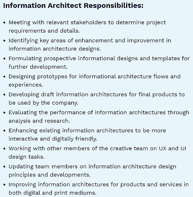 정보기술(IT) 아키텍트(architect) 채용 공고 예시. 얼핏 보면 건설분야의 아키텍트(architect)와 하는 업무가 유사하다.