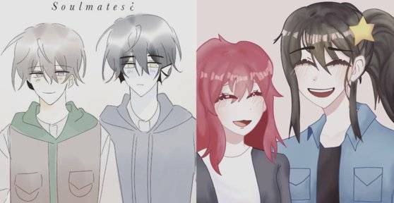 10대들의 합작 분야는 그림, 영상, 더빙 등 다양하다. '소울메이트'를 주제로 각기 다른 그림체로 합작 그림을 완성했다. 독자 제공