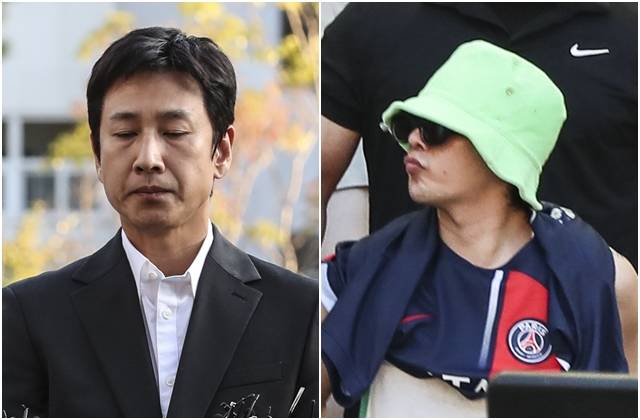 마약 투약 혐의로 입건된 배우 이선균(왼쪽)과 가수 지드래곤(오른쪽). 뉴시스