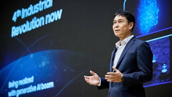 박용인 삼성전자 시스템LSI사업부 사장이 미국 캘리포니아주 실리콘밸리에 있는 미주총괄에서 지난 5일(현지시간) 열린 '삼성 시스템LSI 테크 데이 2023'에서 발표하고 있다. (사진=삼성전자)