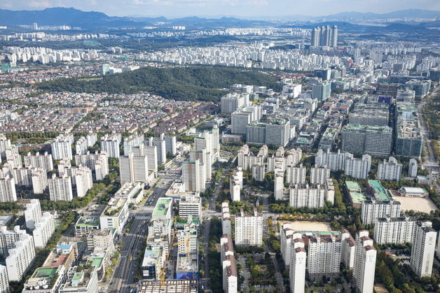 경기 고양시 일산신도시 전경.