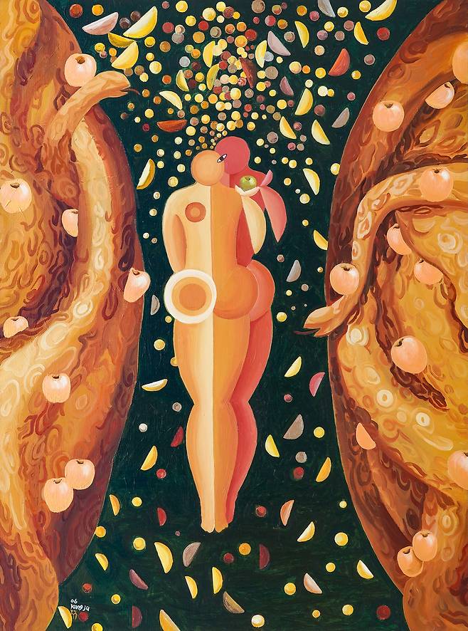 정강자, 연인(JUNG Kangja, The Lovers), 2006, Oil on canvas, 130x97cm. 아라리오갤러리 서울 제공.