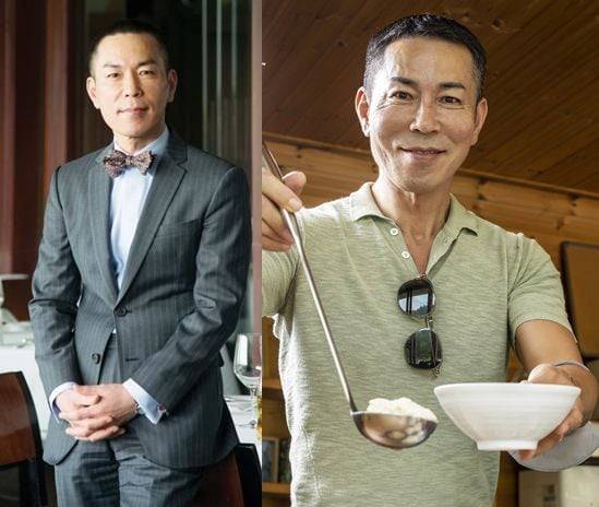 구유회 화성힐링센터장의 현재 모습(오른쪽)과 과거 그랜드 하얏트 서울 호텔 부장 시절 모습./양수열 영상미디어 기자·조선일보DB