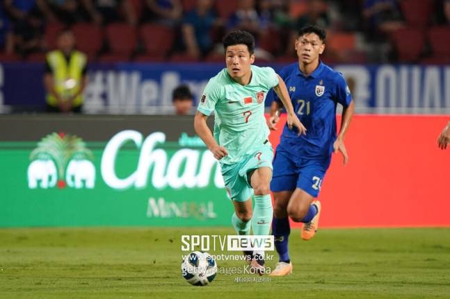 ▲ 한국을 상대하는 우레이가 태국전 득점으로 중국 A매치 최다 득점자에 등극했다